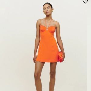 ORANGE REFORMATION MINI DRESS NWOT !!
